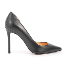 Black D'orsay style Pump Casual dress shoe thin high heels special design super high heels women's pump shoe